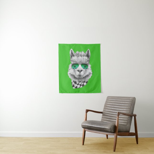 California llama tapestry (In Situ)