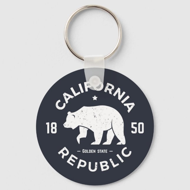 California Logo | The Golden State Key Ring (Front)