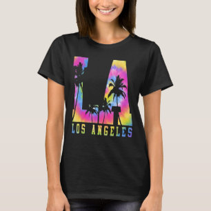 California  Los Angeles Tie Dye 70s Retro Throwbac T-Shirt
