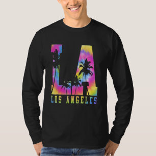 California  Los Angeles Tie Dye 70s Retro Throwbac T-Shirt