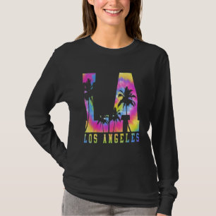 California Los Angeles Tie Dye 70s Retro Throwbac T-Shirt