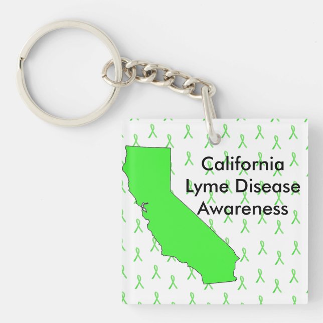 California Lyme Disease Awareness Key Chain (Front)