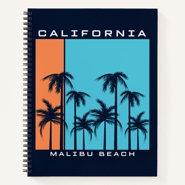 California Malibu Beach Notebook (Front)