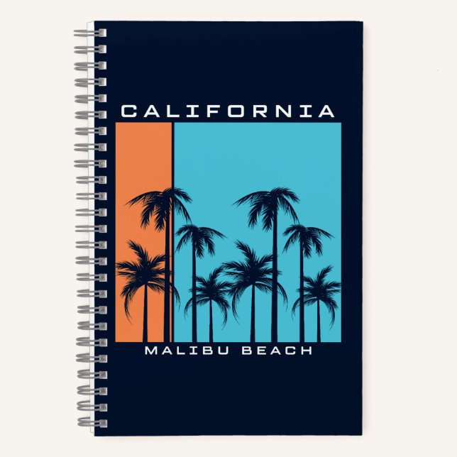 California Malibu Beach Notebook (Front)