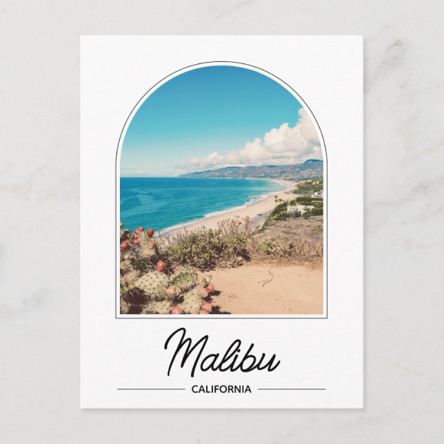 California Malibu Beach Postcard (Front)