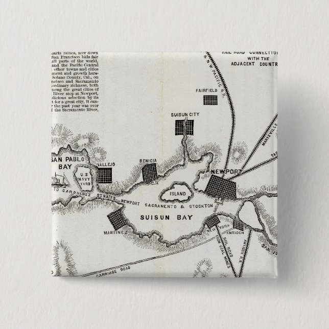 California Map 15 Cm Square Badge (Front)