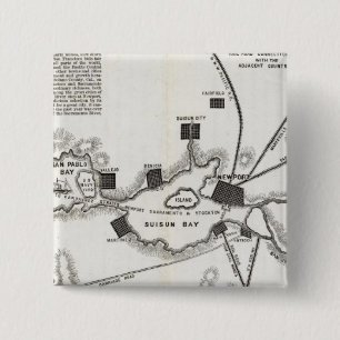 California Map 15 Cm Square Badge