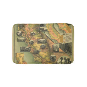 California Map Bath Mat