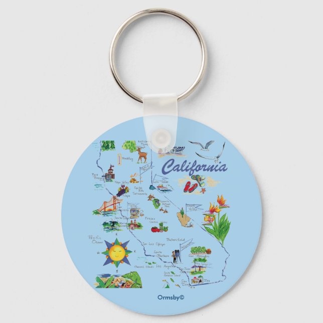 California Map keychain (Front)