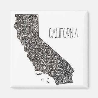 California Map Magnet