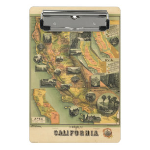 California Map Mini Clipboard