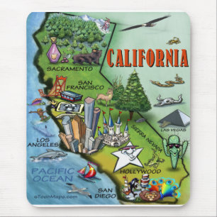 California Map Mouse Pad