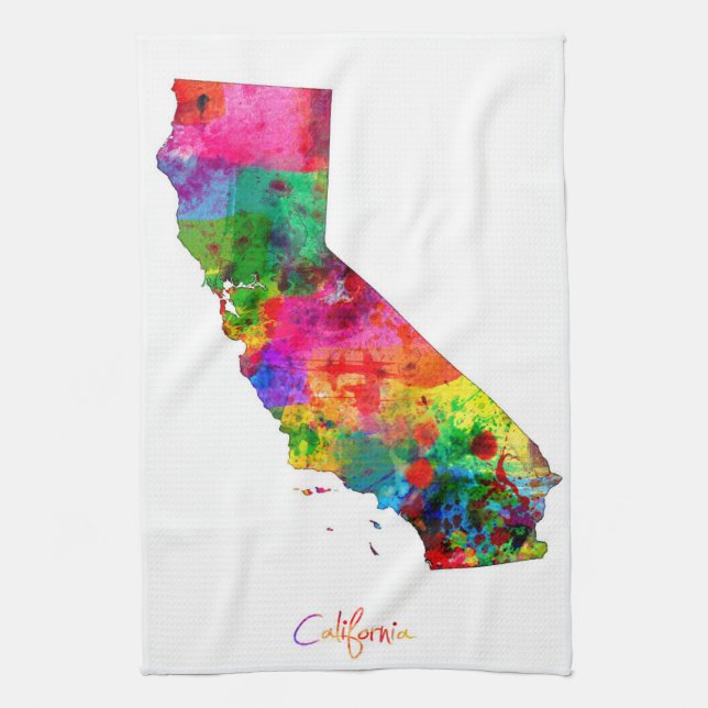 California Map Tea Towel (Vertical)