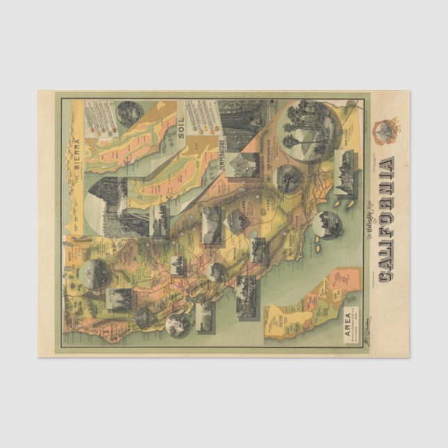 California Map Tissue Paper (Front)