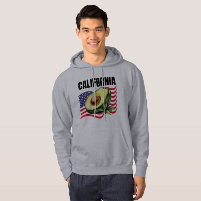 California Men's Hooded Sweatshirt (Front Full)