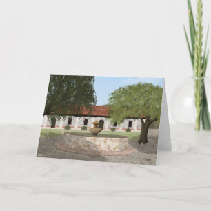 California mission greeting card, blank inside card