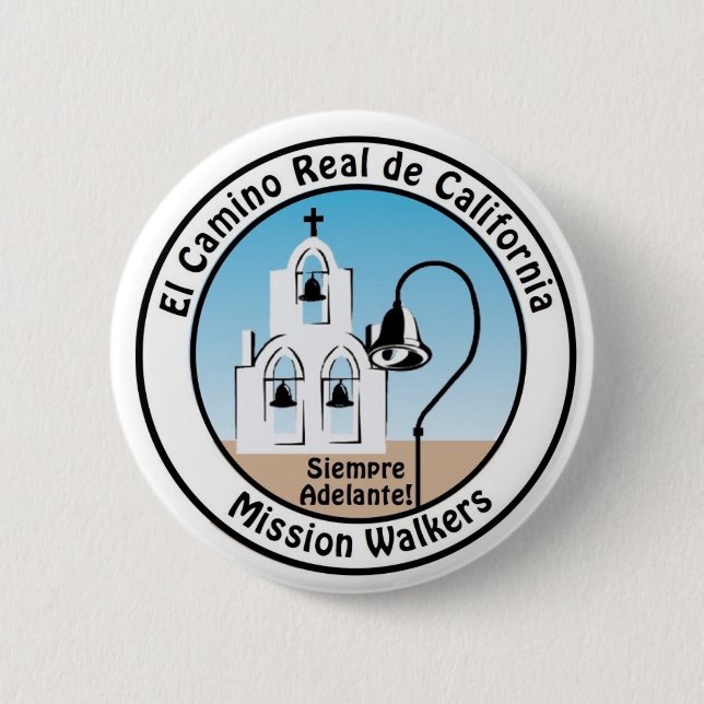 California Mission Walkers Button (Front)