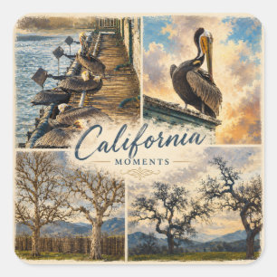 California Moments Square Sticker