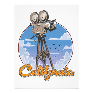 California Movie Camera Photo Print