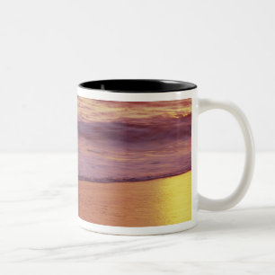 California, near Santa Cruz, View of beach at Two-Tone Coffee Mug