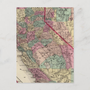 California, Nevada 3 Postcard