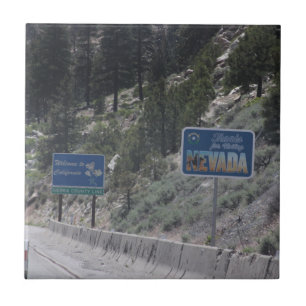 California- Nevada Border Ceramic Tile