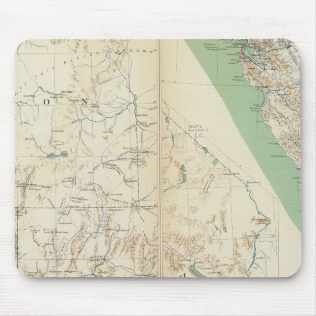 California, Nevada, Oregon Mouse Pad (Front)