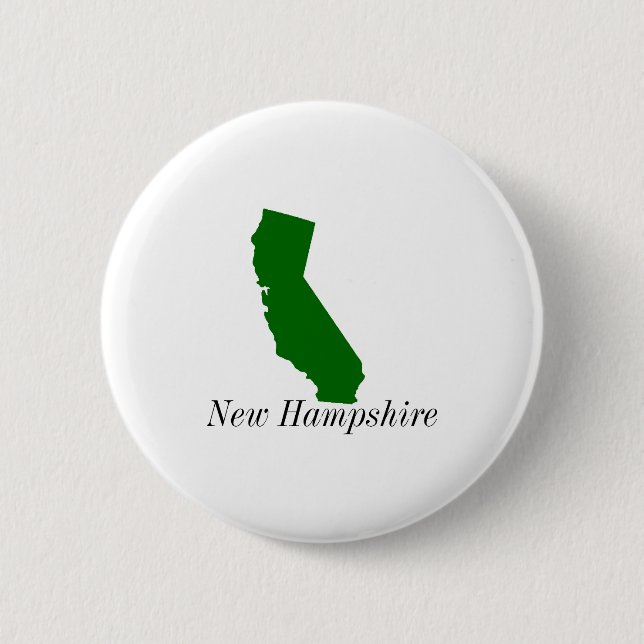 California New Hampshire  6 Cm Round Badge (Front)