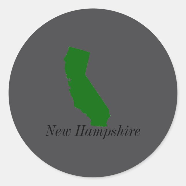 California New Hampshire  Classic Round Sticker (Front)