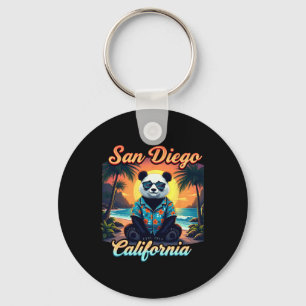 California New Year 2025 Family Trip Vaction Panda Key Ring