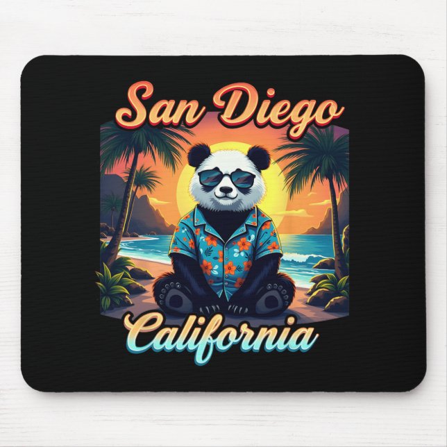California New Year 2025 Family Trip Vaction Panda Mouse Pad (Front)