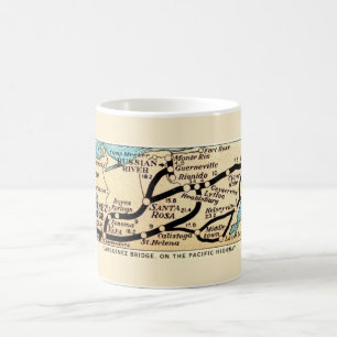 California North Bay Vintage Map Coffee Mug