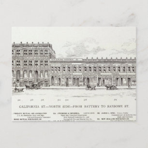 California North side Battery and Sansome Postcard