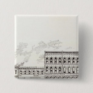 California North side Davis and Front 15 Cm Square Badge