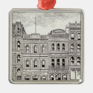 California North side Sansome and Leidesdorff Metal Ornament