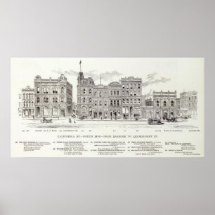 California North side Sansome and Leidesdorff Poster