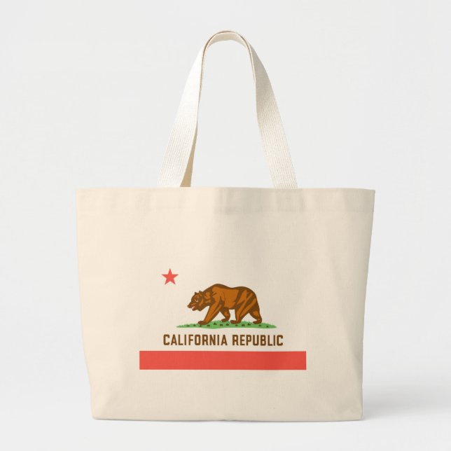 California Official State Flag Large Tote Bag (Front)