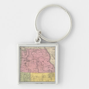 California, Oregon, Utah, and New Mexico Key Ring