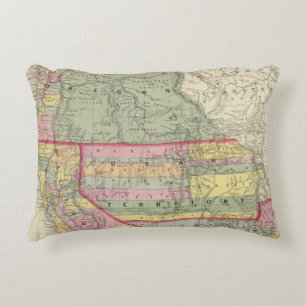 California, Oregon, Utah, New Mexico 2 Decorative Cushion