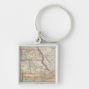 California, Oregon, Washington, Utah, New Mexico 5 Key Ring