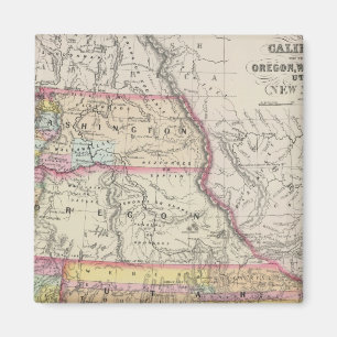 California, Oregon, Washington, Utah, New Mexico 5 Magnet