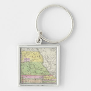 California, Oregon, Washington, Utah, New Mexico 6 Key Ring