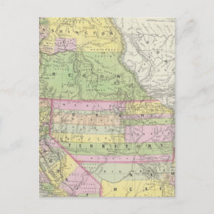 California, Oregon, Washington, Utah, New Mexico 6 Postcard