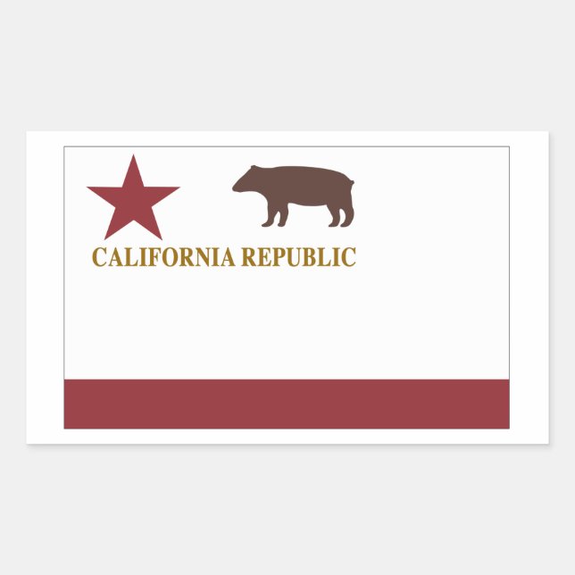 California Original State Flag Rectangular Sticker (Front)