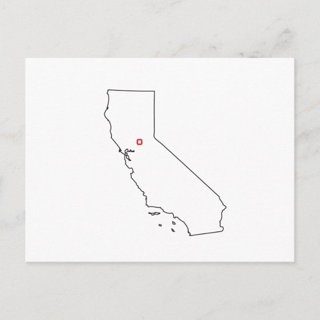 California Outlyner Map Postcard (Front)