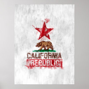 California Painterly Republic Poster
