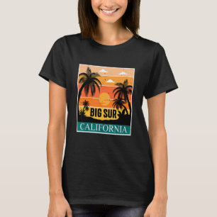California Palm Tree Big Sur Seaside Camping Ocean T-Shirt