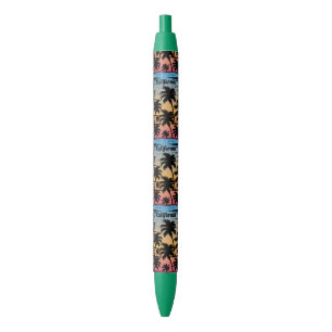 California Palm Tree Black Ink Pen