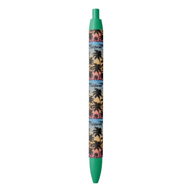 California Palm Tree Black Ink Pen (Front Vertical)