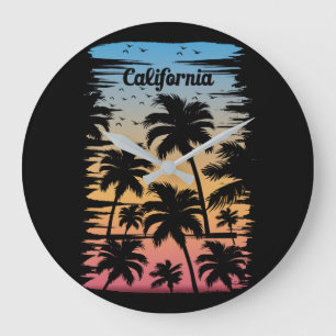 California Palm Tree Large Clock